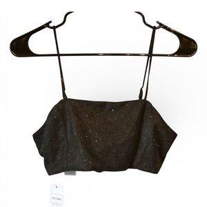 Colysmo Black Adjustable Strap Sparkle Bralette